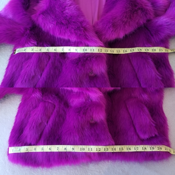 GUESS Marciano Purple Faux Fur Jacket - Picture 11 of 14